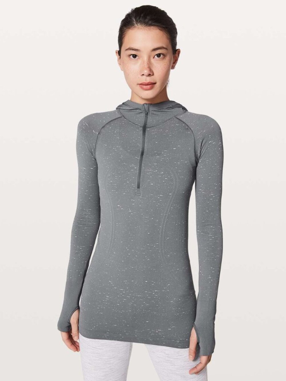 Lululemon Women's Swiftly Tech Hooded 1/2 Zip - Grey